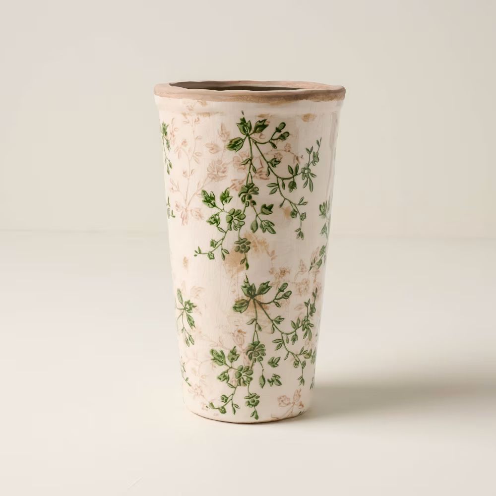 Green and White Distressed Vase | Magnolia