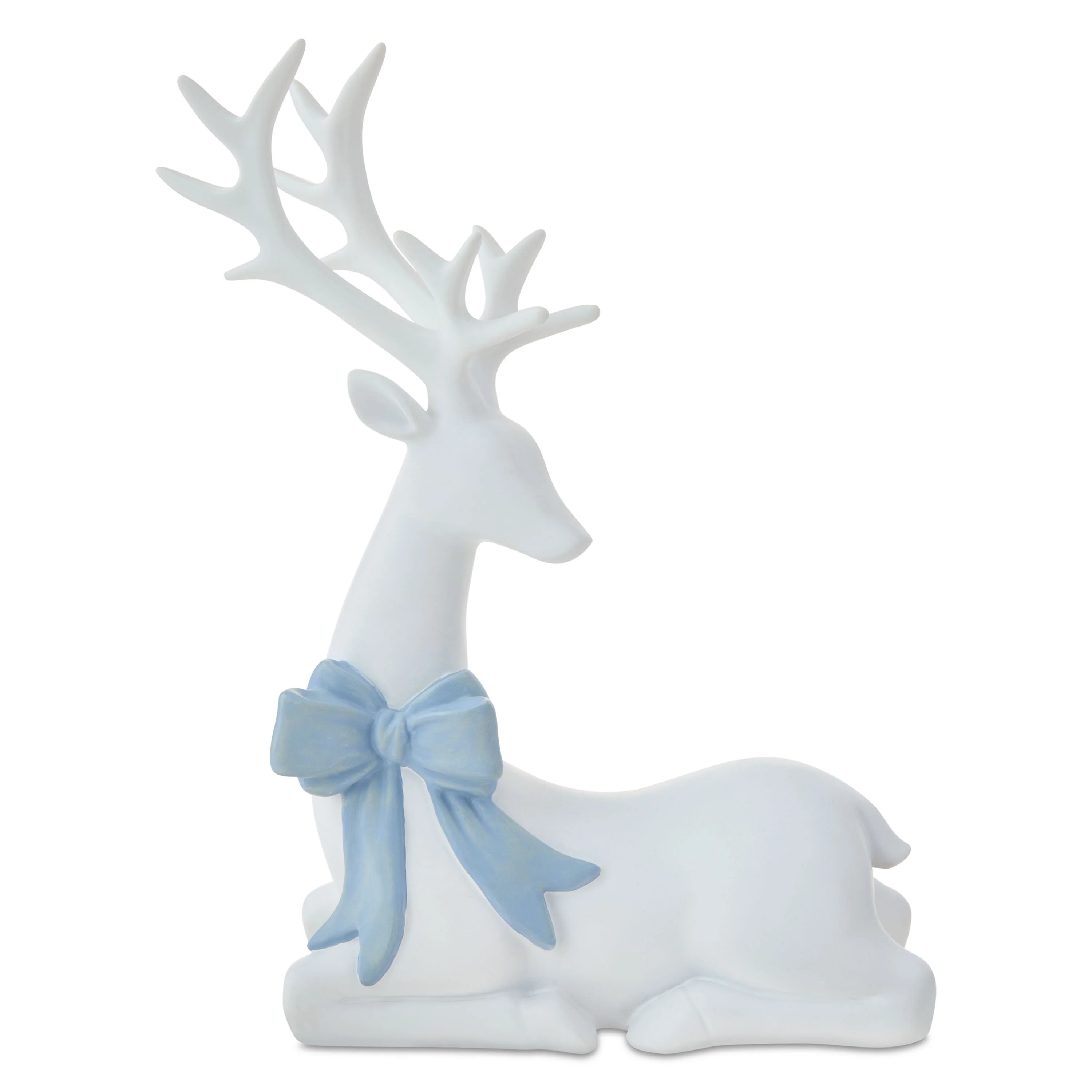 Sitting Deer Christmas Tabletop Decoration, White, 11.5", by Holiday Time | Walmart (US)