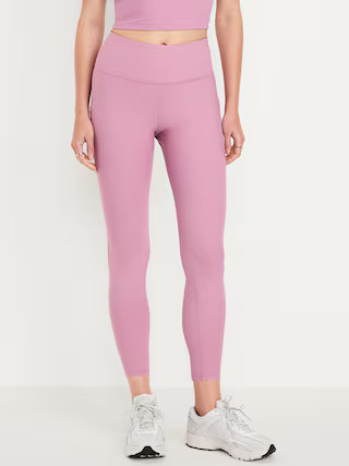 High-Waisted PowerSoft 7/8 Pocket Leggings | Old Navy (US)