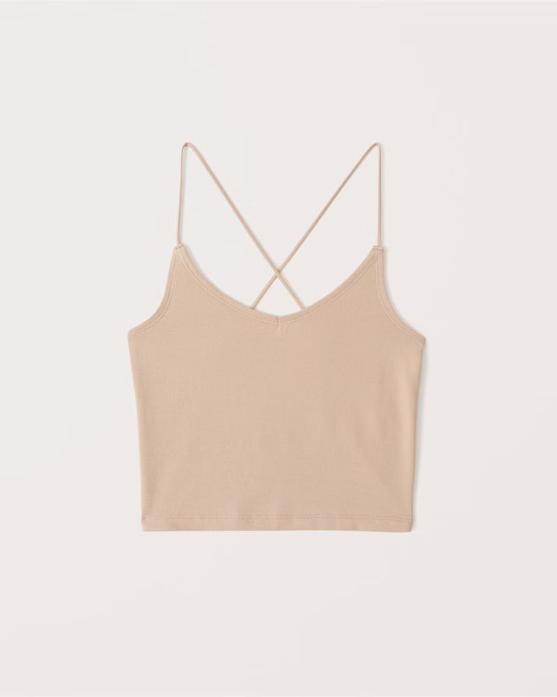 Strappy-Back Cropped Cami | Abercrombie & Fitch (US)