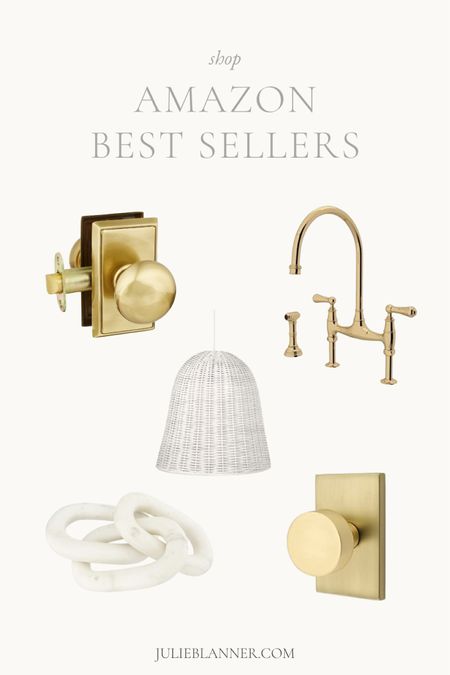 Amazon best sellers this week: brass hardware knobs, and kitchen faucet, marble chain link, and rattan white pendant

#LTKstyletip #LTKhome