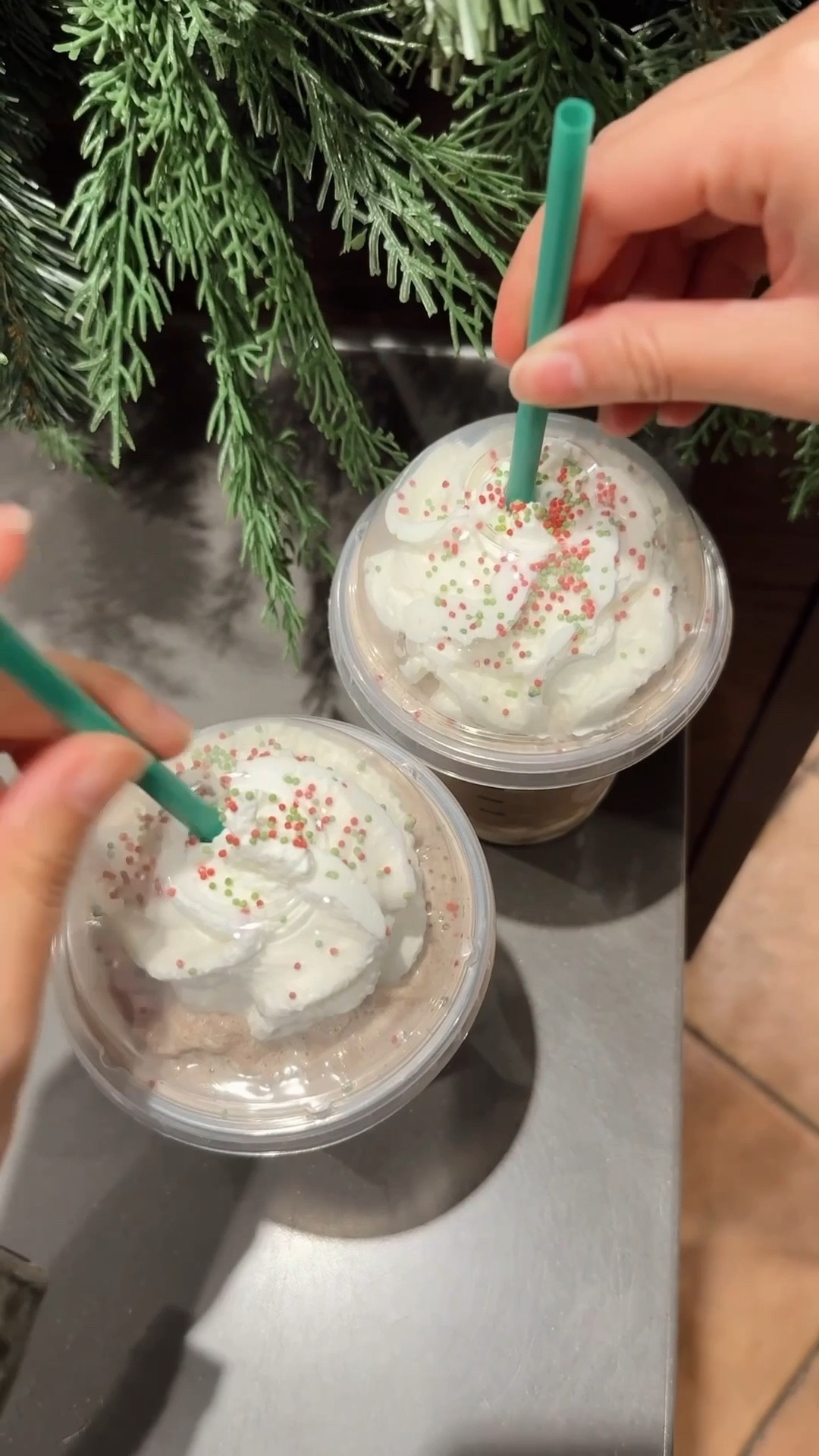 #ad The only way to celebrate the holidays with your bestie is a trip to Target with Starbucks in hand ☕️❤️ We had to try the new Frozen Peppermint Hot Chocolate and it was delicious! It's exclusively at @Starbucks cafes at @target during the holiday season! Grab it on your next run or at your curbside pick up!  #StarbucksCreator #targetpartner #Target  @shop.ltk #liketkit