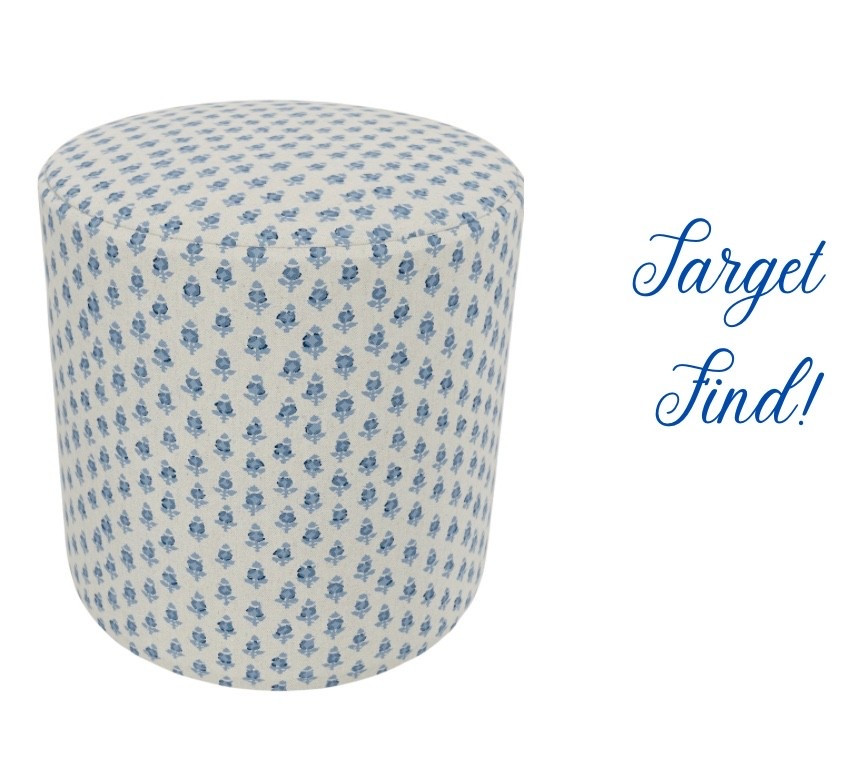 Ottoman block print blue from Target! 

#LTKHome #LTKStyleTip #LTKFamily