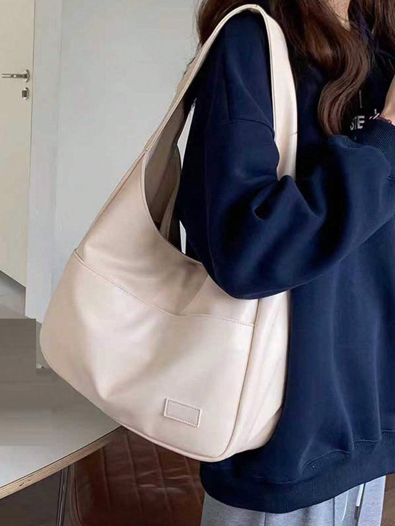 Trends2024 Autumn Winter New Large Capacity Bucket Bag Shoulder Bag Handbag Wide Strap Tote Bag P... | SHEIN
