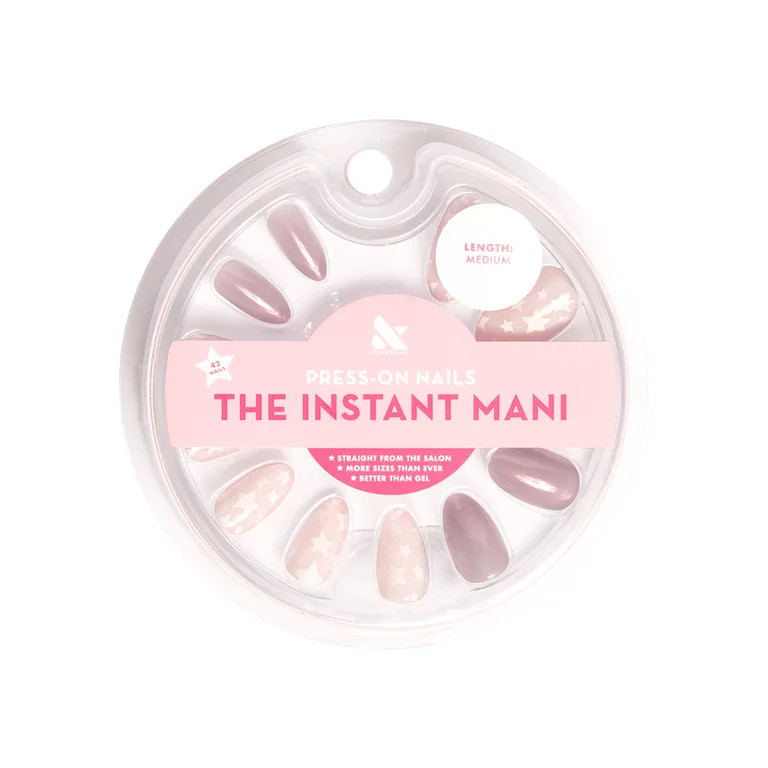 Olive & June Press-on Artificial Nails, Almond Medium, Mermaid Hair & Super Stars, 42 Count | Walmart (US)