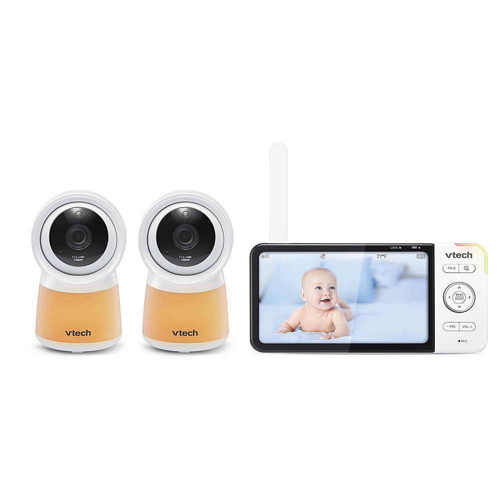 VTech 2 Camera 5” Smart Wi-Fi 1080p Video Monitor White RM5754-2HD - Best Buy | Best Buy U.S.