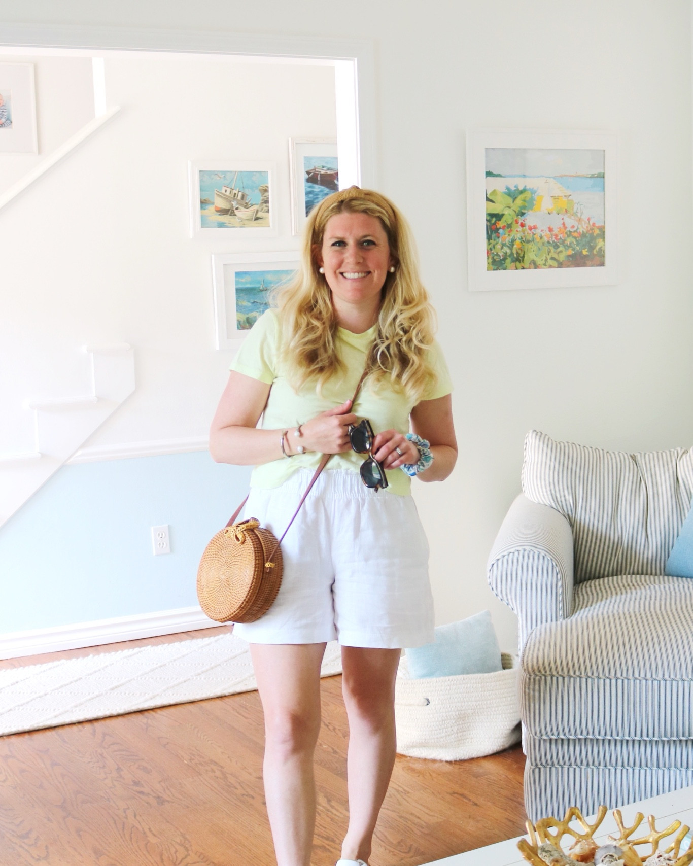 I’ve been wearing these high waisted 100% European Linen pull on shorts almost daily this summer! They are so comfortable and look great with a cropped or shrunken tee or a matching linen button down. 

The length is also perfect - I’m 5’3” and wearing a small and honestly they are a perfect fit.

White linen shorts, pull on shorts, shorts, white shorts, preppy, preppy style, classic style, Quince, summer style, casual style 

#LTKFindsUnder100 #LTKSeasonal #LTKStyleTip