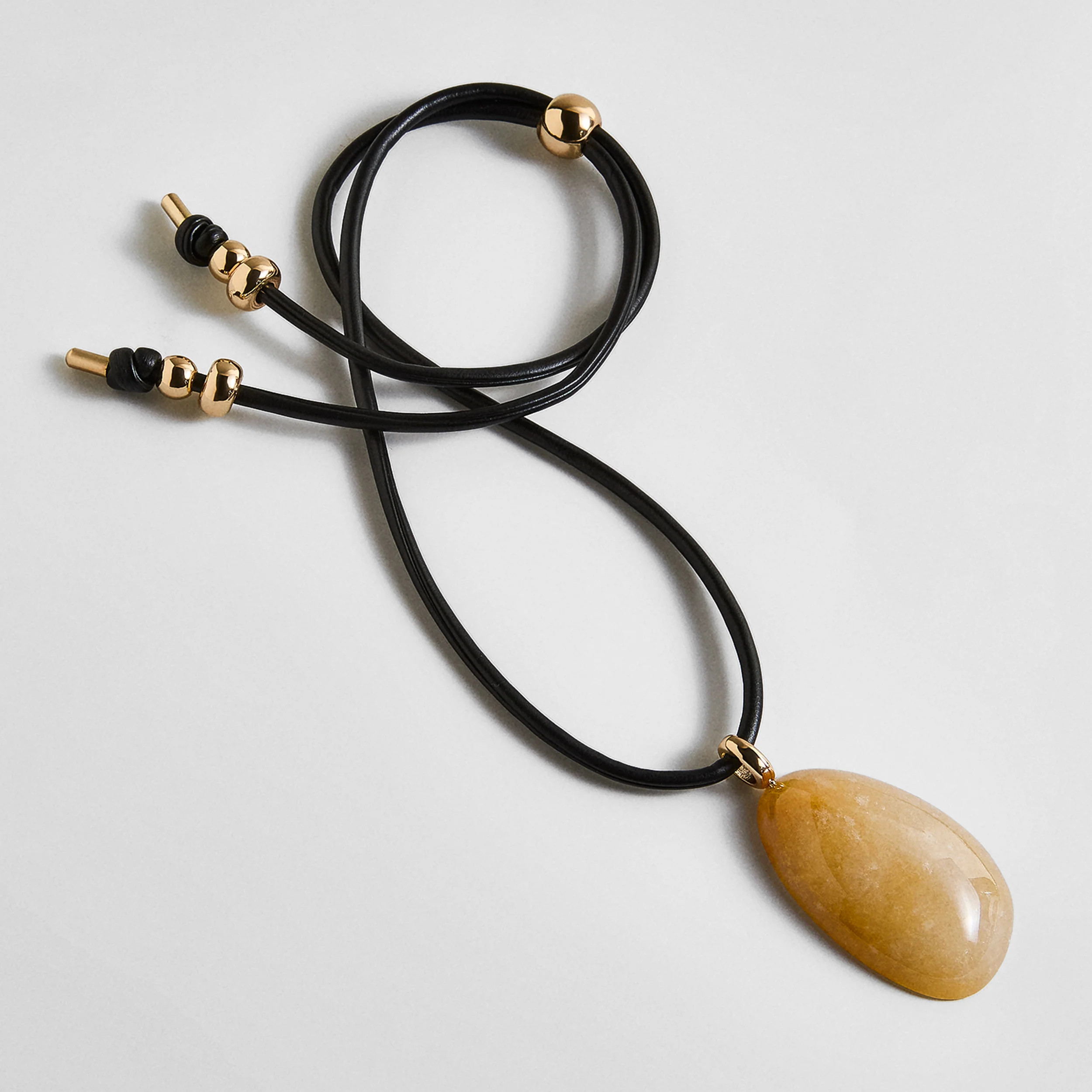 Chase Semi-Precious Pendant Necklace - Neutral | BaubleBar