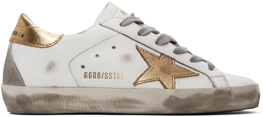 White & Gold Superstar Sneakers | SSENSE
