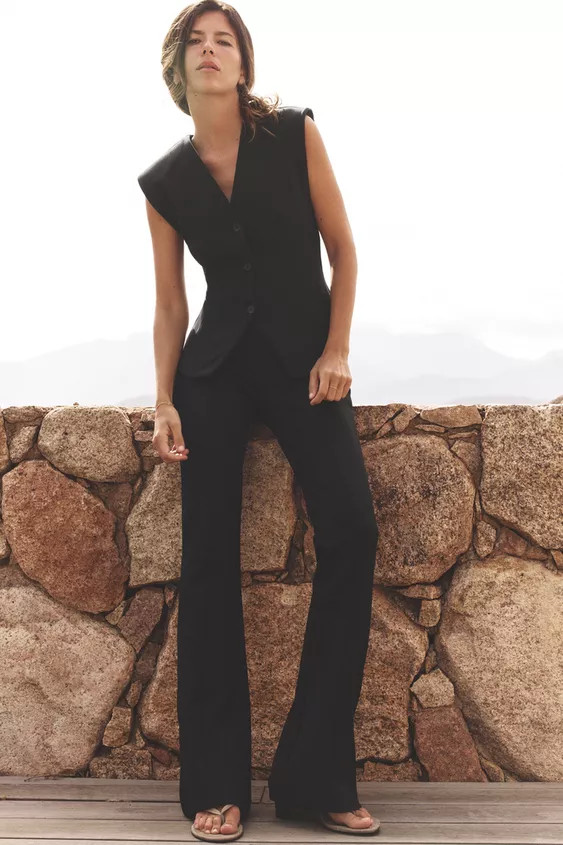 INTERLOCK FLARE PANTS | Zara US