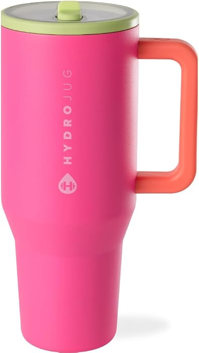 HydroJug Traveler - 40 oz Water Bottle with Handle & Flip Straw - Fits in Cup Holder, Leak Resist... | Amazon (US)