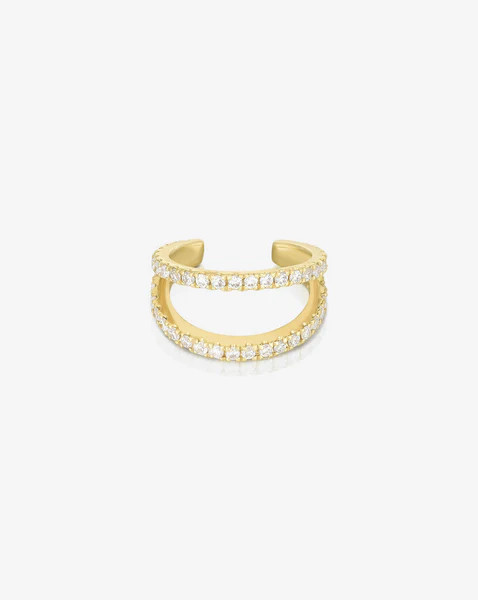 Double Row Diamond Ear Cuff | Ring Concierge
