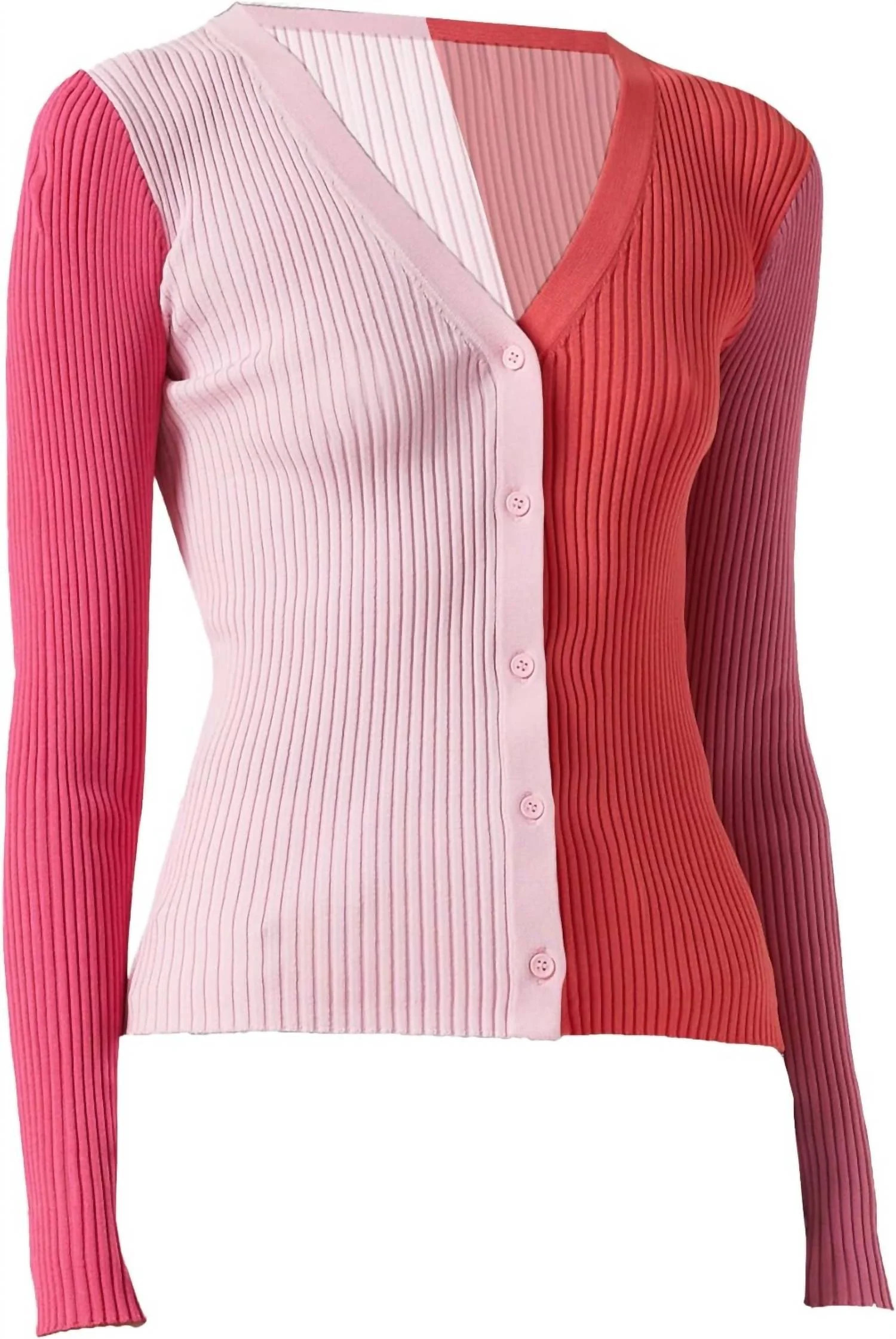 Women's Cargo Sweater In Pink/red | Shop Simon