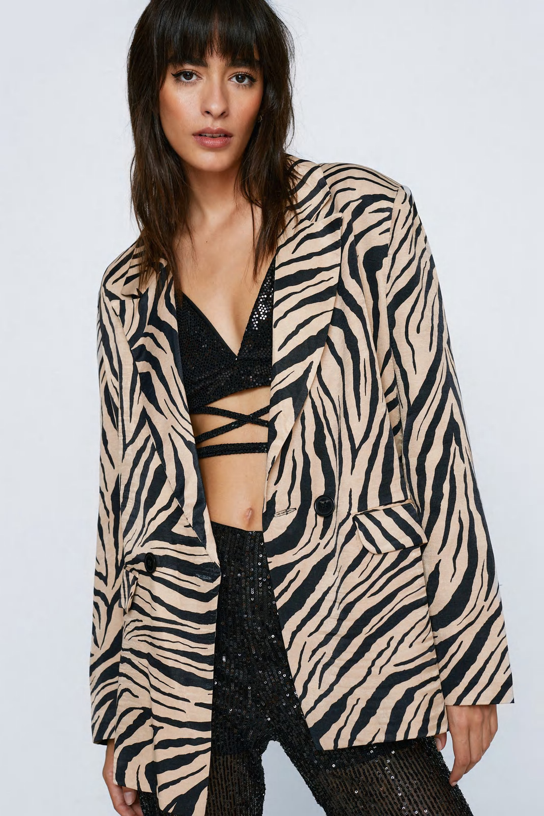 Zebra Print Tailored Blazer | Nasty Gal (US)