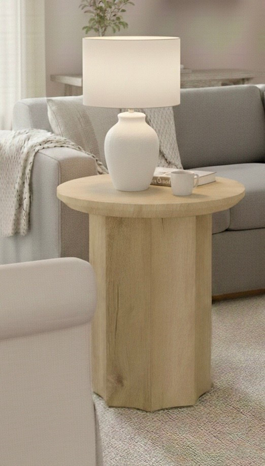 Wood end table, pedestal end table, round end table, neutral accent table 

#LTKHome