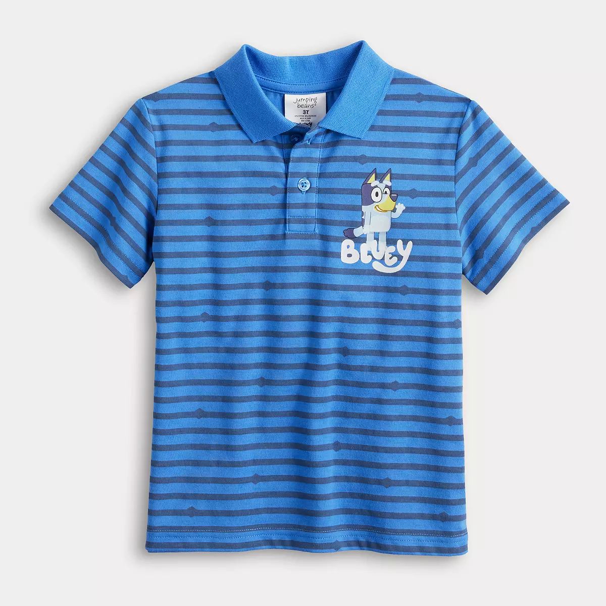 Baby & Toddler Boy Bluey Striped Graphic Polo Shirt | Kohl's