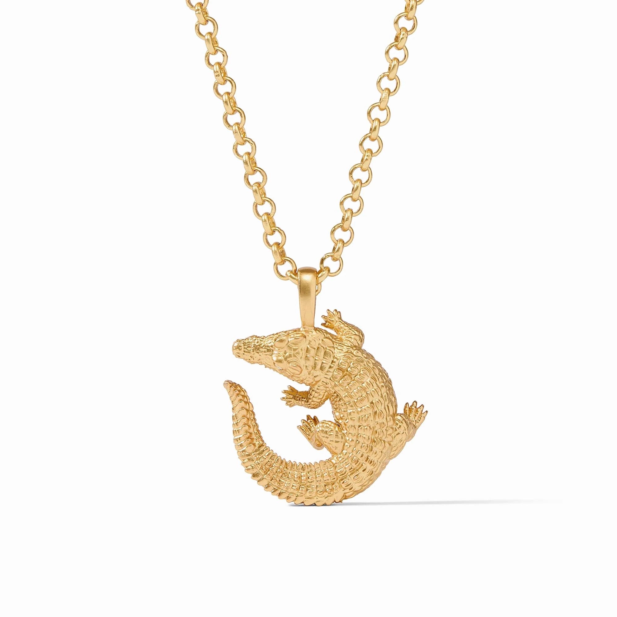 Gold Alligator Pendant Necklace | Julie Vos | Julie Vos