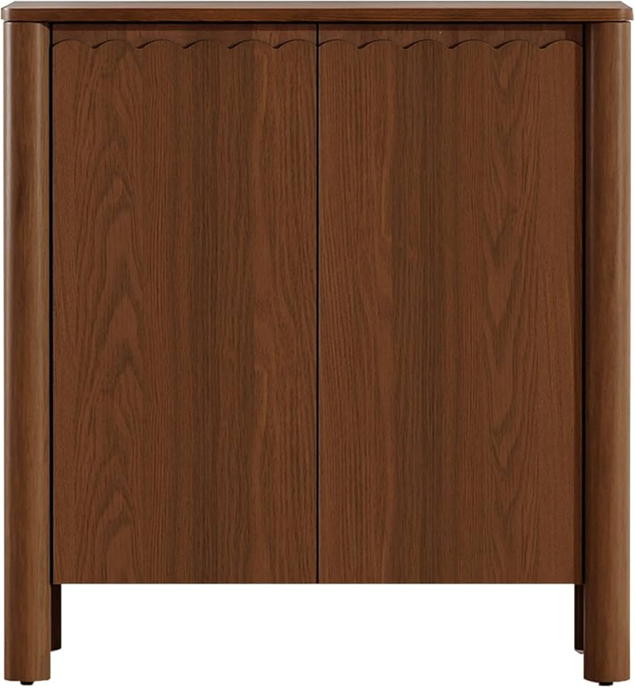 HMFULE 31.5" Sideboard Buffet Storage Cabinet, Solid Wood Retro Buffet Cabinet with Storage Adjus... | Amazon (US)