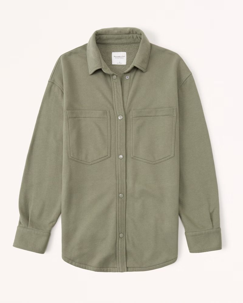 Women's Fleece Shirt Jacket | Women's | Abercrombie.com | Abercrombie & Fitch (US)