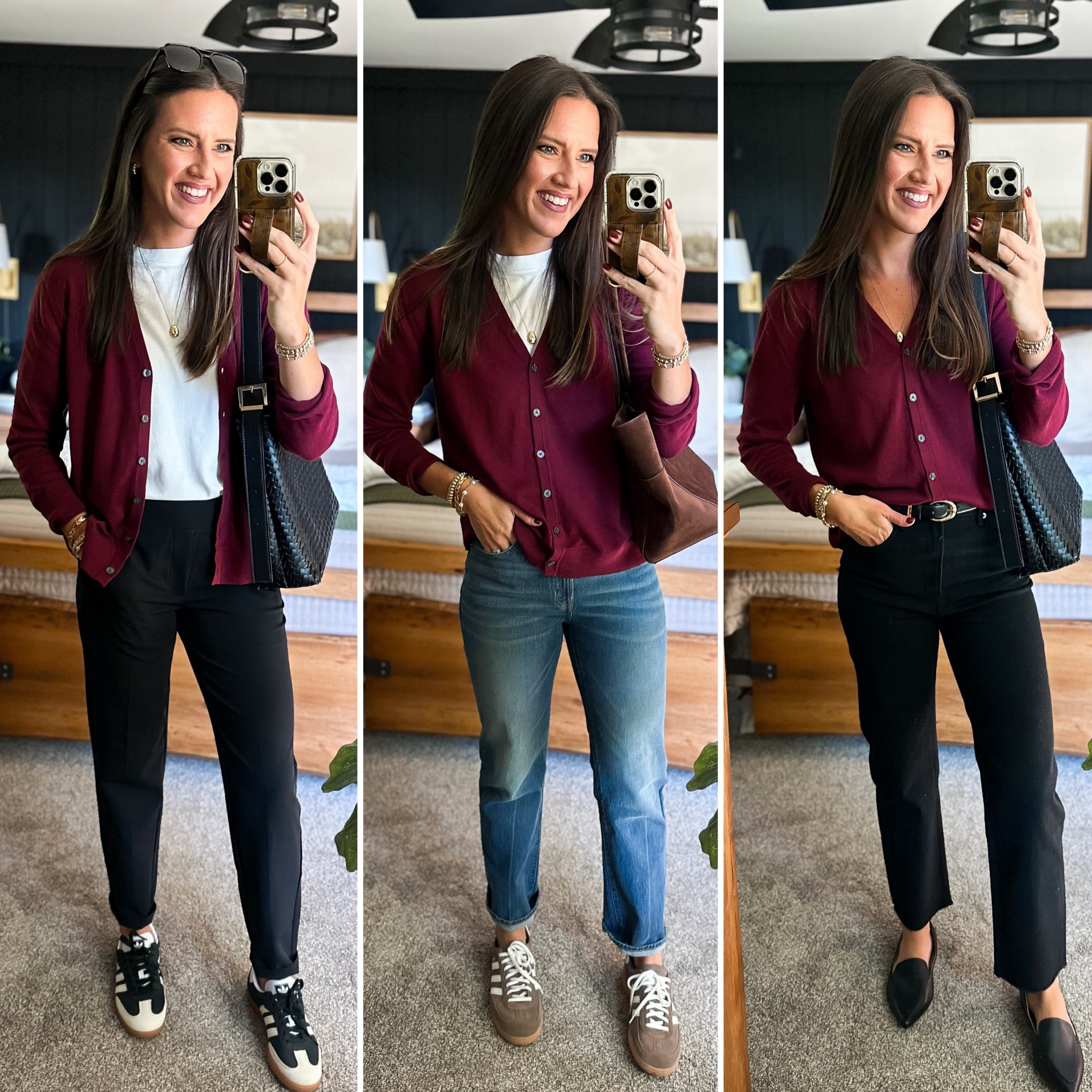 Fall Capsule Wardrobe - Burgundy Cardigan (medium) 