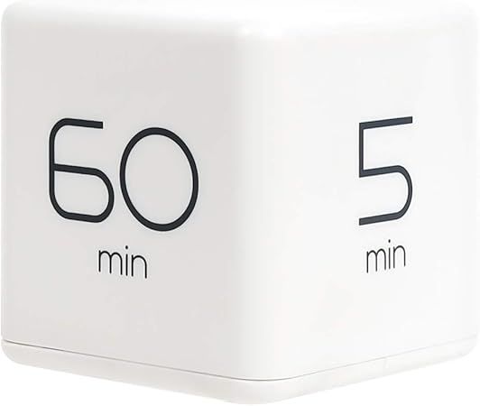 Mooas Cube Timer 5, 15, 30 and 60 Minutes Time Management (White), Kitchen Timer, Kids Timer, Wor... | Amazon (US)