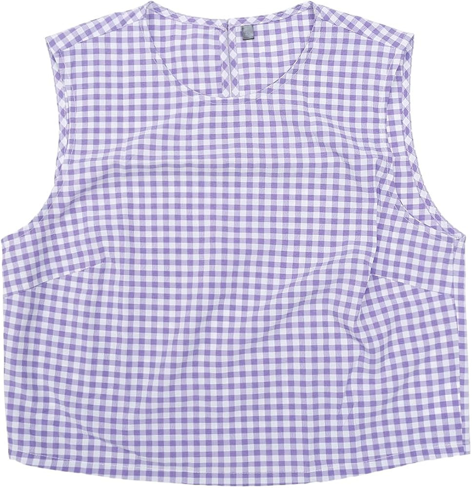 Allegra K GinghamTop for Women's Sleeveless 1950s Vintage Summer Blouse | Amazon (US)