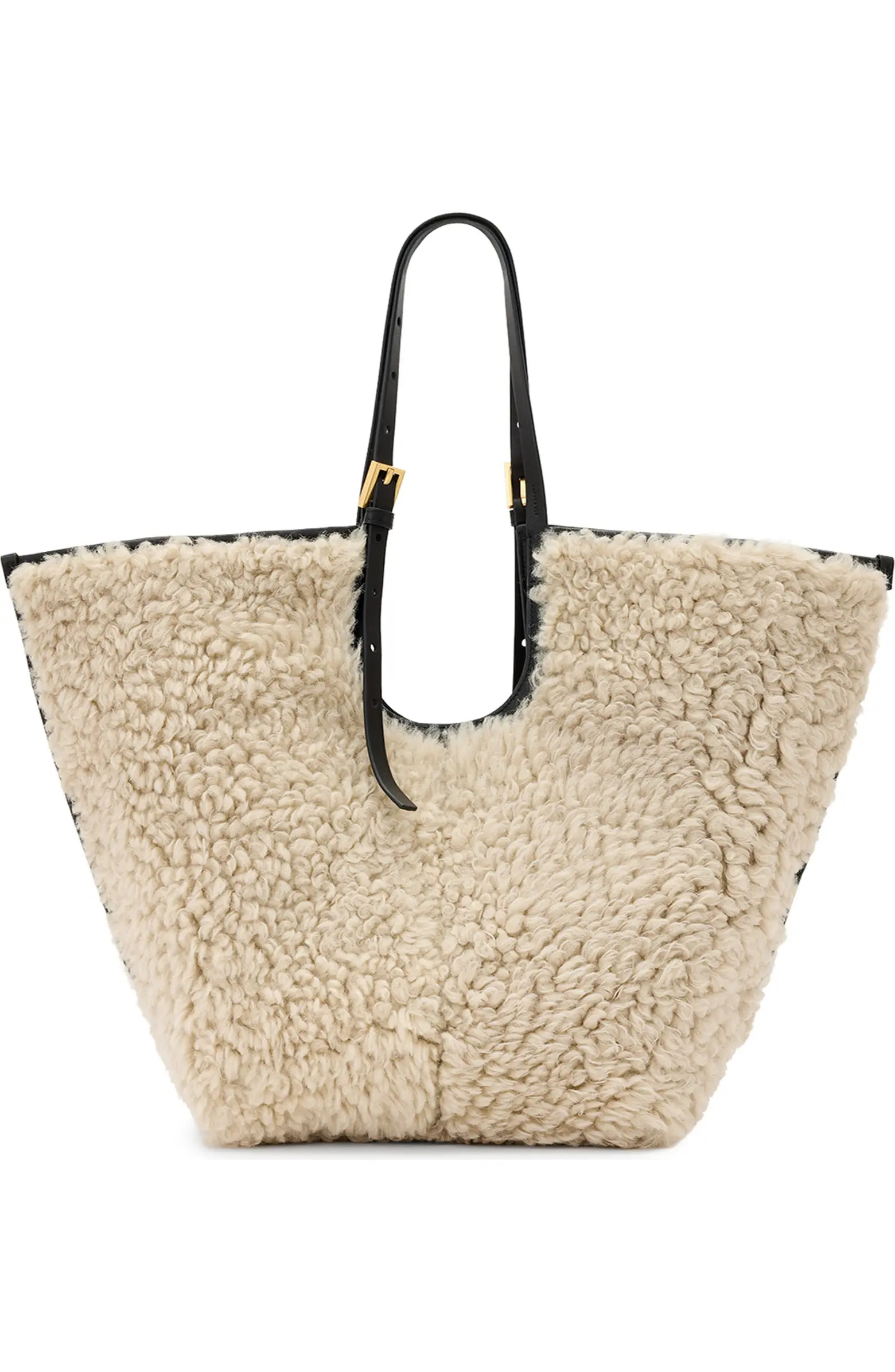 AllSaints Ara Genuine Shearling Tote | Nordstrom | Nordstrom