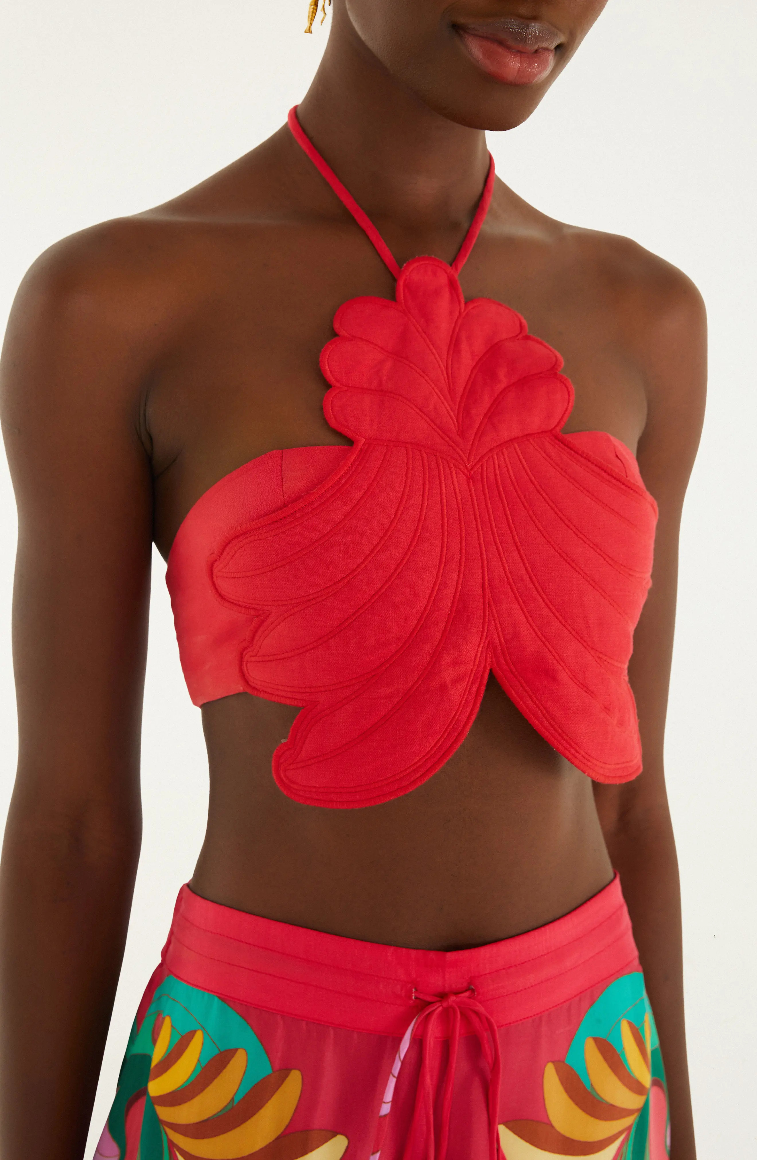 3D Shell Embroidered Halter Cover-Up Top (Women) | Nordstrom | Nordstrom