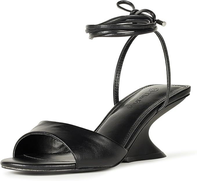 The Drop Women's Phoenix Lace Up Sculpted Heeled Sandal | Amazon (US)