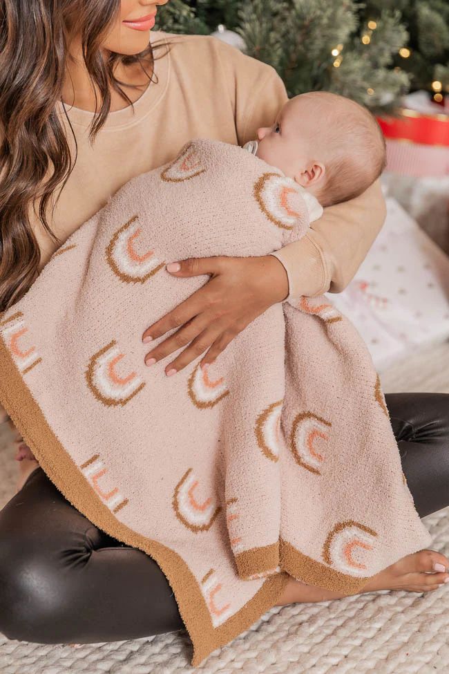 Baby's Make Me Warm Neutral Rainbow Blanket DOORBUSTER | Pink Lily