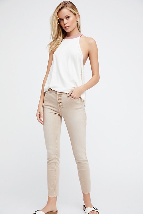 Reagan Button Front Jean | Free People