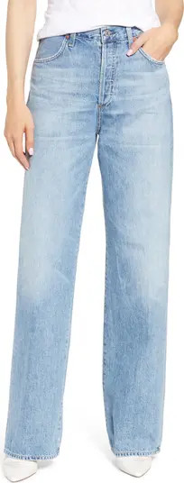 Annina High Waist Organic Cotton Trouser Jeans | Nordstrom