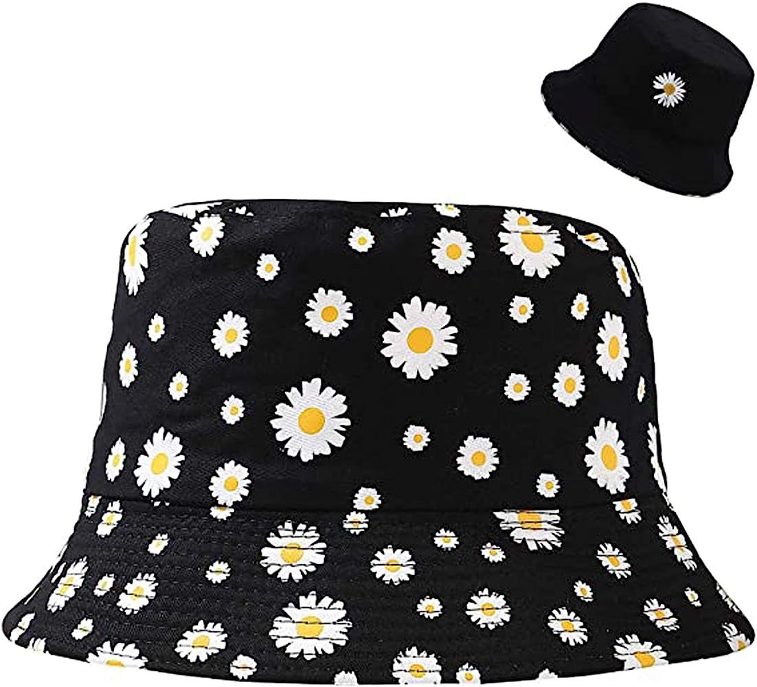 Unisex Embroidered Bucket Hat Summer Fisherman Outdoor Cap for Men Women Teens | Amazon (US)