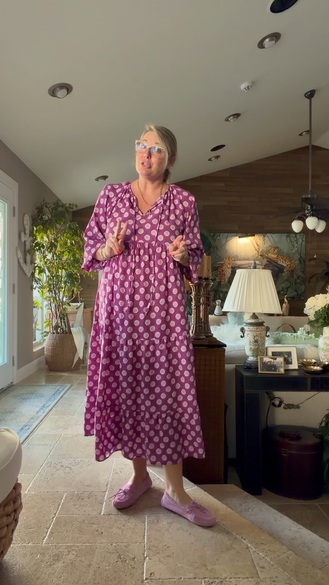 This dress is adorable and amazingly soft. I think I will be living in these two dresses all summer long! I went out shopping a bit today out for dinner, running errands. It was cool and comfortable and I think I was stopped at least six times to tell me how much they love this dress and that it made people smile! Yay! ￼

Runs: True to size

I added a couple of cute shoe options as well! Thanks for shopping with me🩷￼