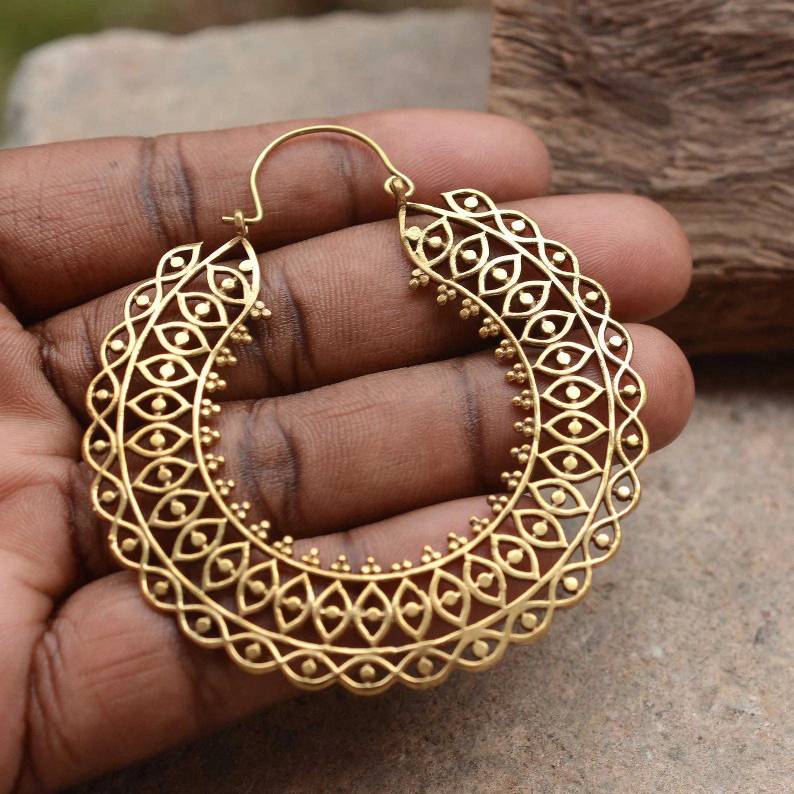Big Gold Earrings, Large Hoop Earrings, Gold Plated Big Gold Hoops , Endless Circle Hoop Earrings... | Etsy (Global)