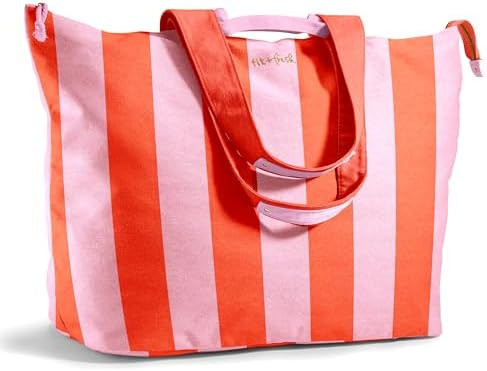 Fit & Fresh Large Beach Bag for Women - Extra Large Travel Tote With Pockets | Amazon (US)