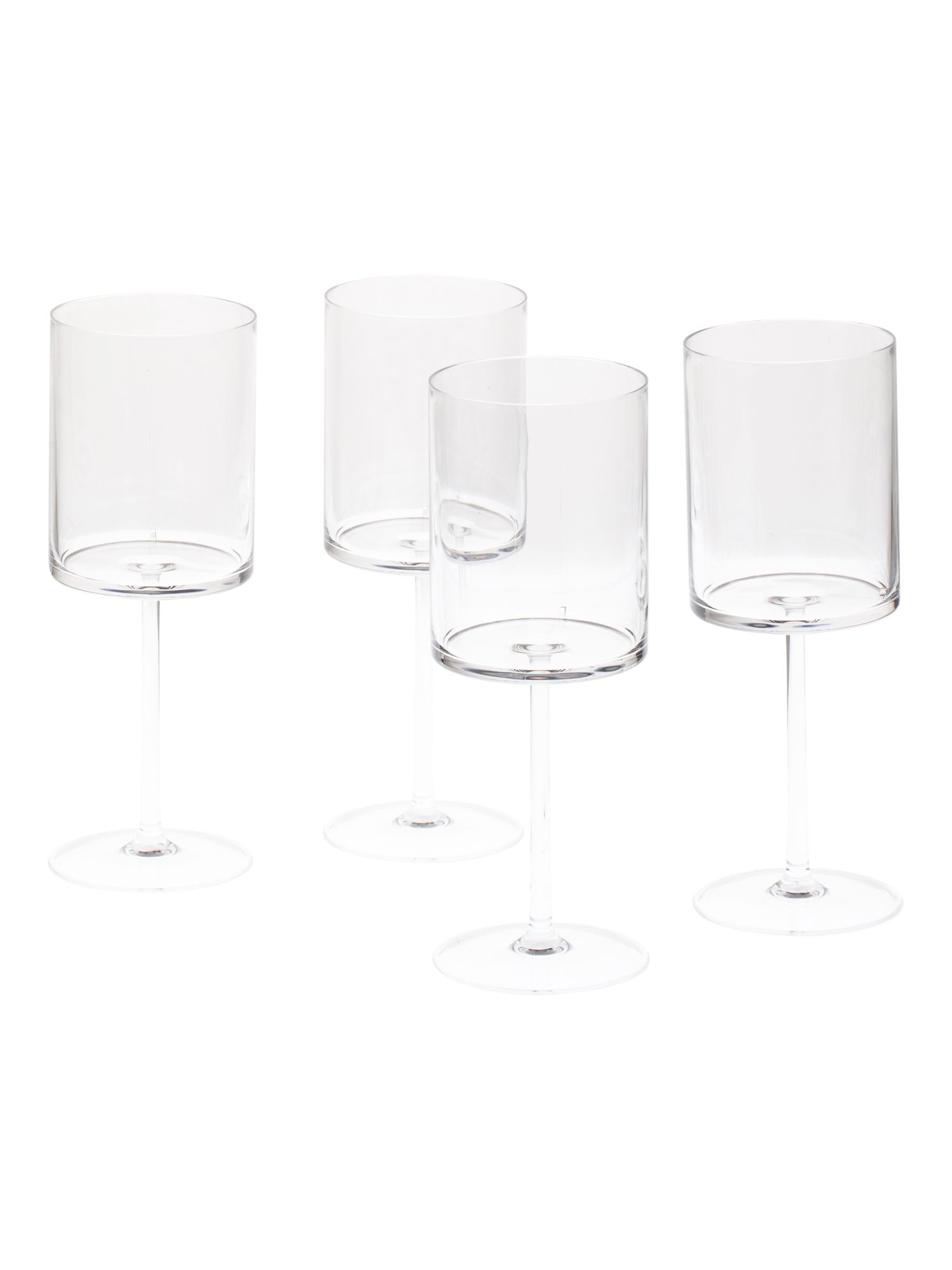 Set Of 4 Flat Bottom Acrylic Wine Glasses | TJ Maxx