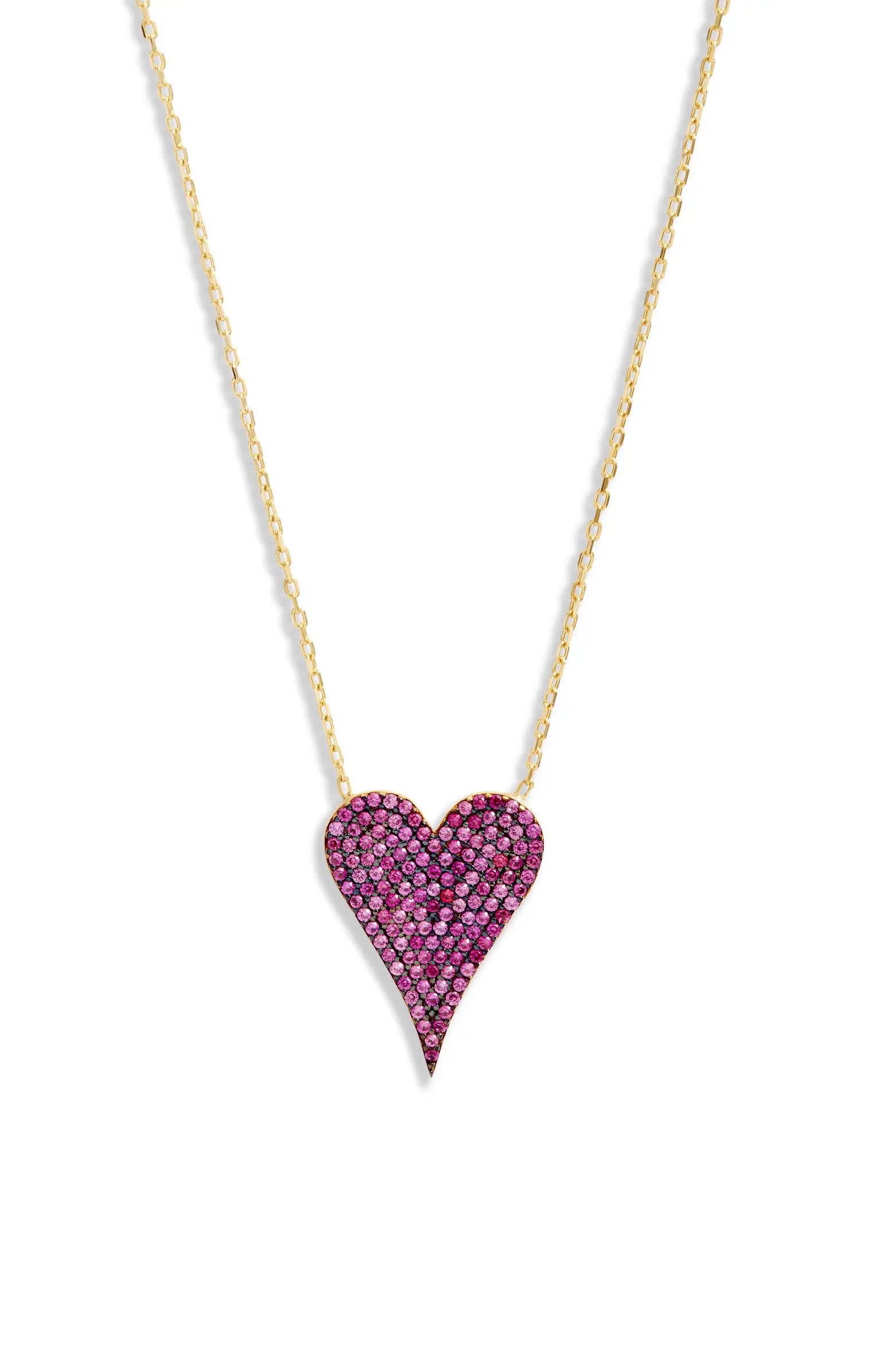 Small Pavé Heart Pendant Necklace | Nordstrom