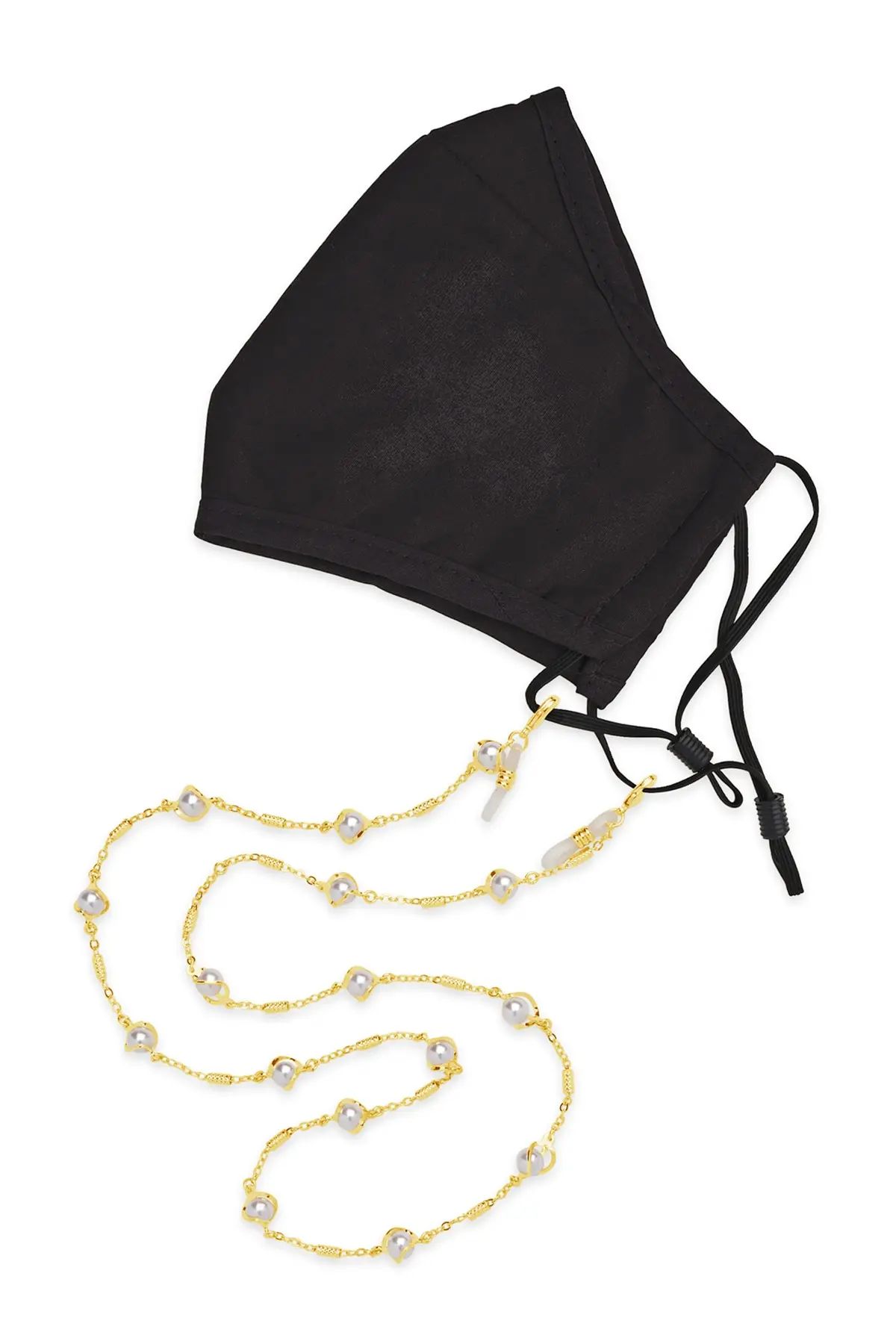 Gold Plated Stationed Pearl Twist Face Mask Chain | Nordstrom Rack