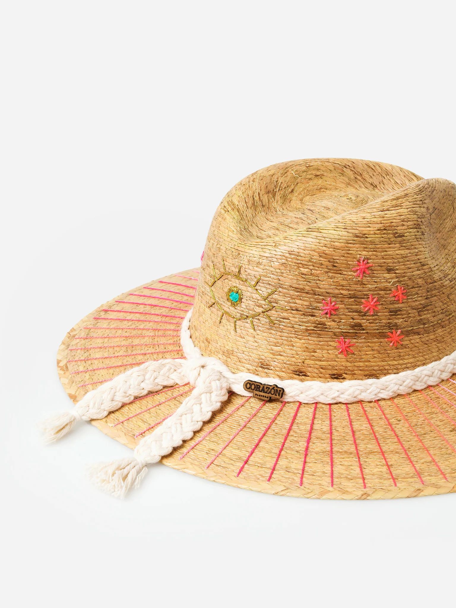 Corazon Playero Women's Pink Evil Eye Hat | Saint Bernard