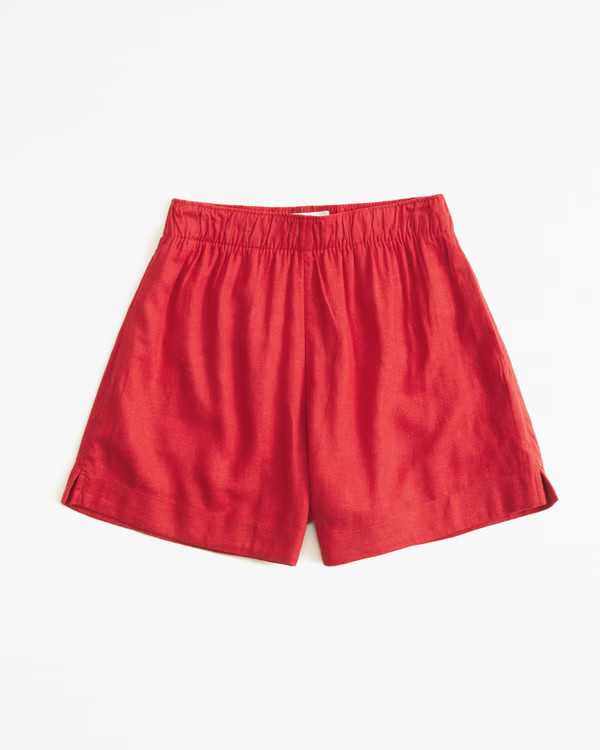Women's Linen-Blend Pull-On Short | Women's Clearance | Abercrombie.com | Abercrombie & Fitch (US)