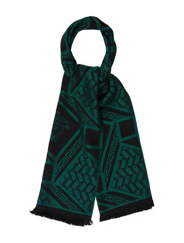 Versace Medusa Wool Scarf | The Real Real, Inc.