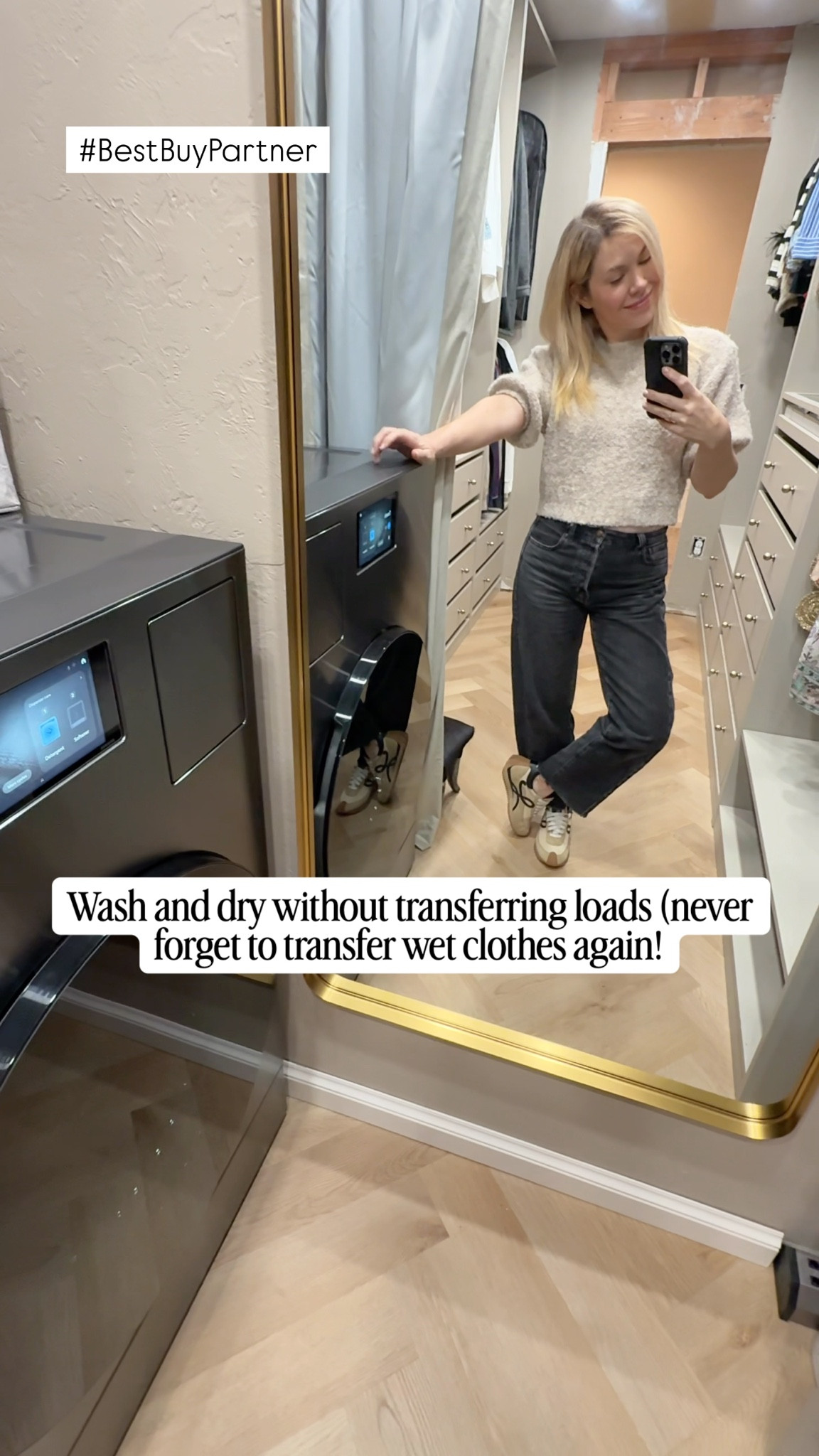 #BestBuyPartner - I’ve been so excited for our closet remodel, but I’m even MORE excited about our new Samsung AI Vented Laundry Combo which you can shop now at @bestbuy! I can’t believe I have a washer/dryer in my closet now and this one has so many amazing features. The biggest for me is the fact I never have to remember to move my wet clothes to the dryer… this one does it all! And in 68 minutes!


Save $790, now $1,999.99.  Plus save 50% on select Samsung laundry pedestals with qualifying combo machines. Valid through 12/3/25. Let me know if you have any questions – I would love to share more! XO
#washer, #dryer, #combo, #washerdryercombo, #laundry, #Samsung, #laundryroom, #2in1laundrycombo

#LTKSaleAlert #LTKHoliday #LTKHome