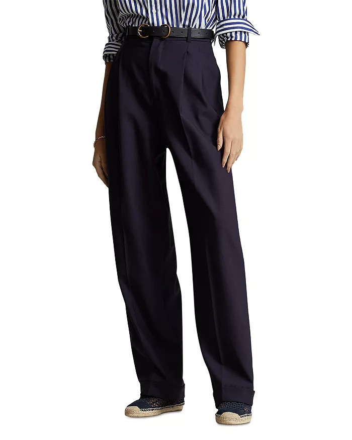Pleated Wool Blend Pants | Bloomingdale's (US)