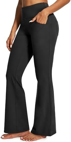 IUGA Yoga Pants Women Wide Leg High Waist Bootcut Workout Flare Leggings Tummy Control Work Dress... | Amazon (US)