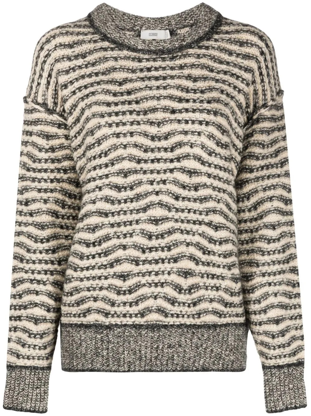 Closed wave-pattern Knit Jumper - Farfetch | Farfetch Global
