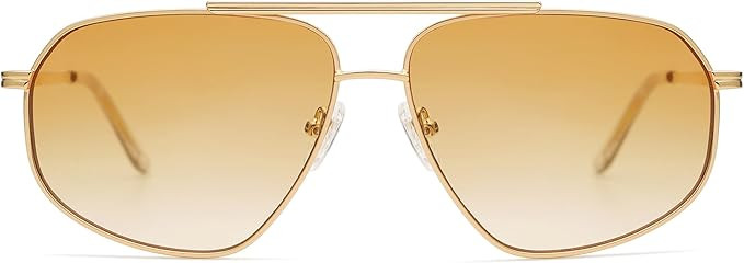 SOJOS Retro Aviator Sunglasses for Women Men Trendy Vintage Hexagonal Metal Frame UV400 Lenses SJ... | Amazon (US)