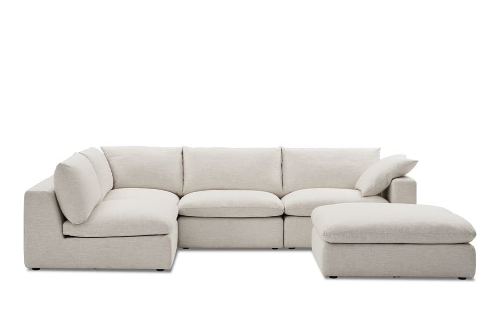 Dawson Chaise Sectional Sofa with Ottoman | Castlery | Castlery US