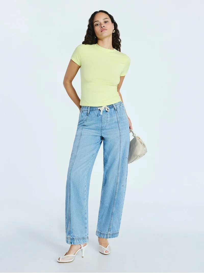 Scoop Women's Pull-on Crop Barrel Pants, Sizes XS-XXL | Walmart (US)