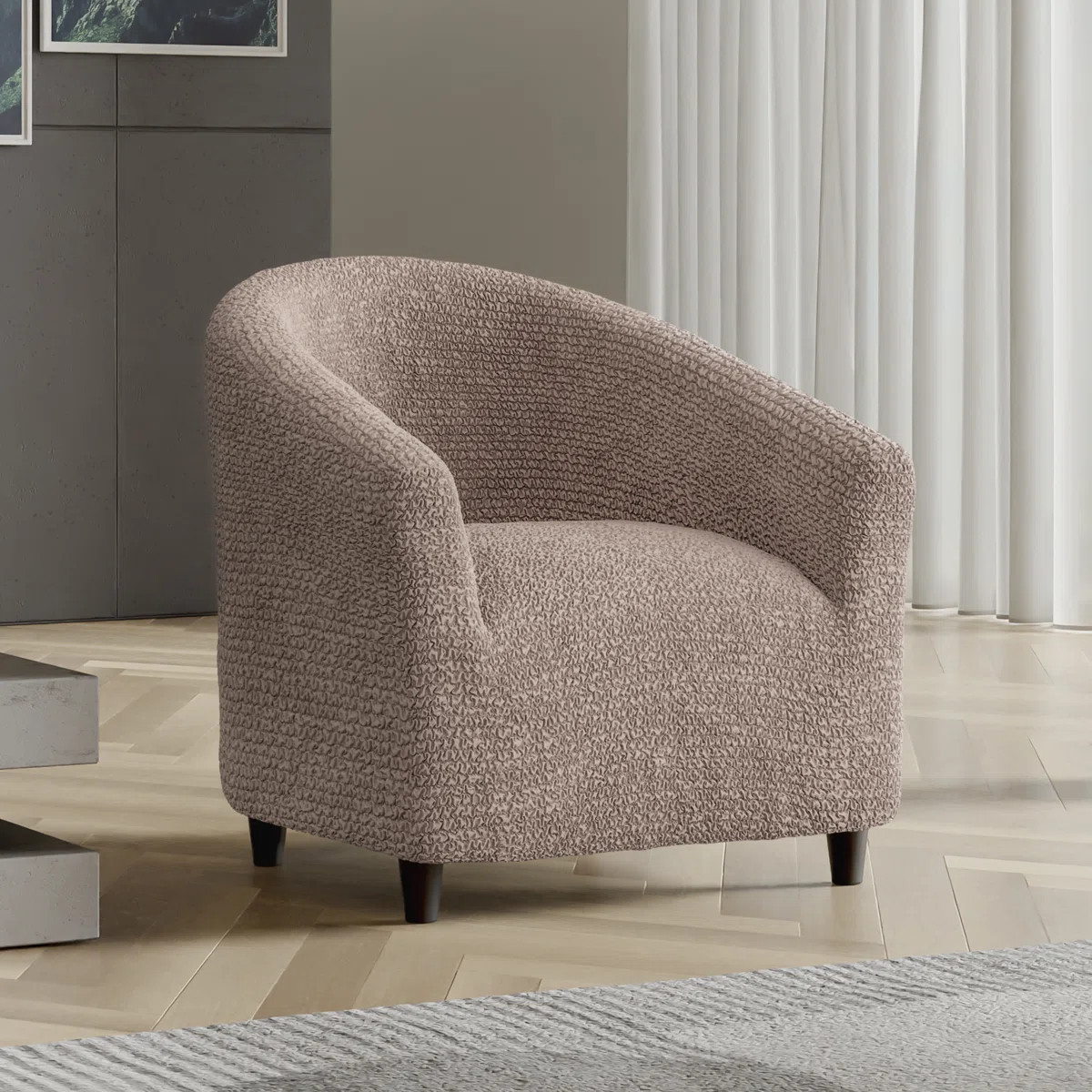 PAULATO by GA.I.CO. Stretchy Slipcover for Barrel Chair - Easy to Clean & Durable - Microfibra Co... | Wayfair North America